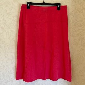 J Jill Pink Lightweight Cotton Knee-Length Skirt Size M